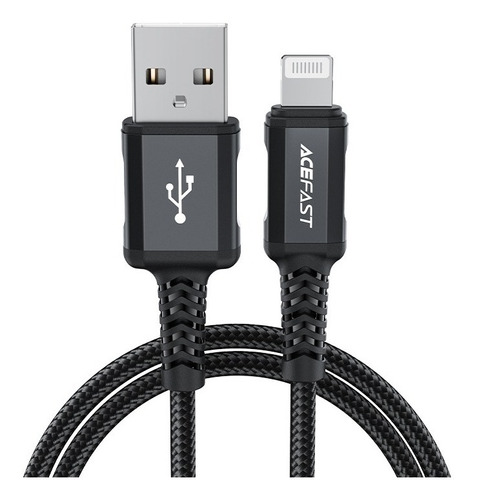 Cable Usb-a A Lightning, Mfi, Acefast C4-02 Premium 1.8m (c) Color Negro