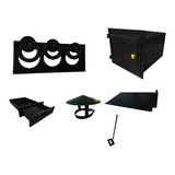 Kit Completo Forno Em Ferro Fundido Grande Frente Ferro