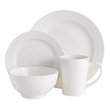 Vajilla De Porcelana 16 Piezas Metro Home Everyday Essential