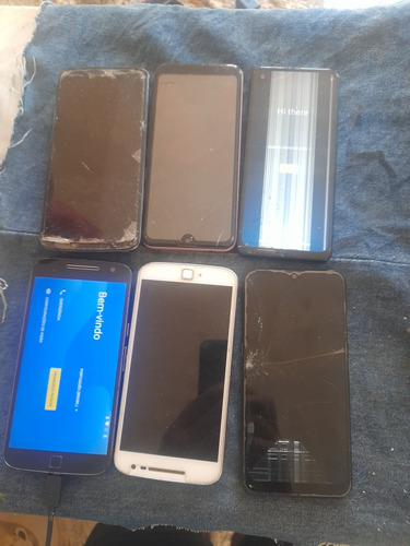 Lote De Celulares Usados Defeito 