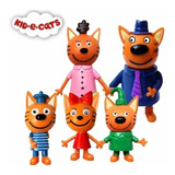 Kid E Cats Set Figuritas Juguetes Familia Gatos 5 Personajes