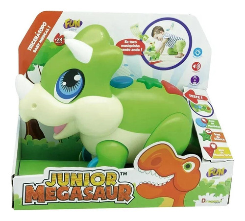 Brinquedo Infantil Junior Megasaur Triceratopo Fun F00181