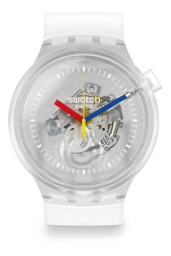Reloj Swatch So27e100 Big Bold Jellysfish Color Del Bisel Transparente Color Del Fondo Transparente