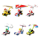 Hot Wheels Mario Kart Personajes Con Gliders Coleccionable Color Multicolor
