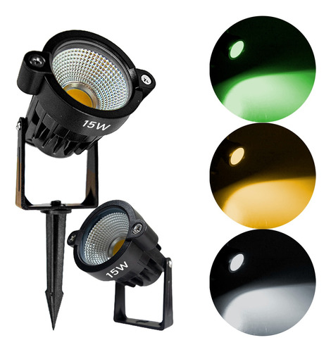 Kit 6 Espeto Led 15w Iluminaçao Jardim Prova Dágua Luminar