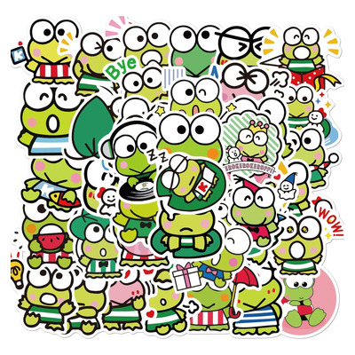 Sanrio Rana Keroppi 50 Stickers Vs Agua De Pvc Calcomanias