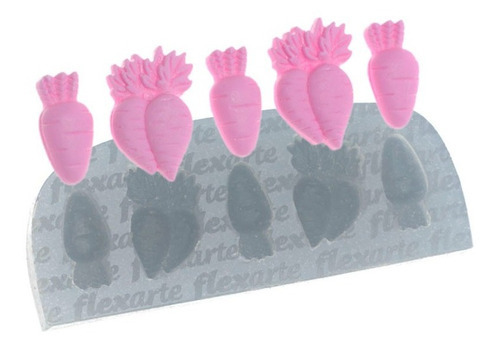 Molde De Silicone 006 - Quinteto De Cenourinhas - Flexarte