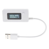 Amperímetro Trasero Blanco, Pantalla Lcd, Voltaje Usb, Capac