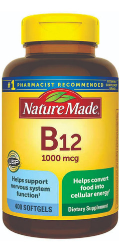 Nature Made Vitamina B12 1000 Mcg 400 Softgels