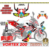 Stickers Vortex 200 Graficos Vinil Laminado Mate +regalo