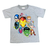 Playera Niños Avengers Iron Man Gris