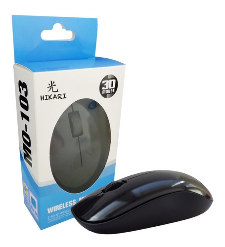 Mouse Inalambrico Hikari Wireless M103 Premium X5 Unidades - Negro / Plateado