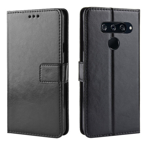 Funda Anticaída Para LG V40 Thinq Cuero Flip Cartera