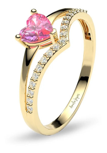 Anillo Dama Corazón Verona Oro De 10k Amelie Joyas