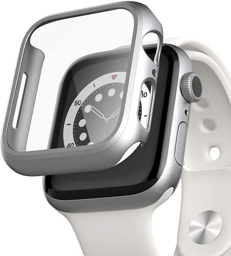 Funda C/protec De Pantalla Apple Watch 6/5/4/se 40mm Silver