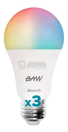 Lámpara Led Wifi 10w Rgb Dimerizable Pack X3