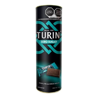 Turin Zero Chocolate Amargo Sin Azúcar Tubo 145g Bite Size 5g | MercadoLibre