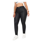 Jeans Push Up Efecto Cuero Mujer L6007