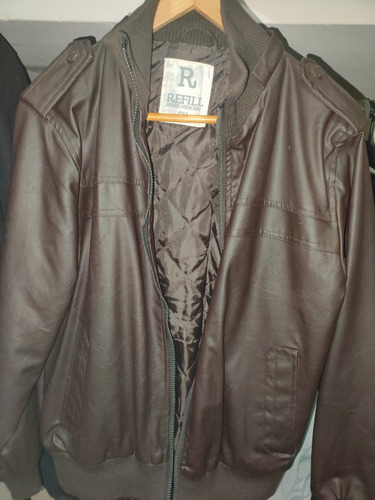 Chamarra Chaqueta Urban Fit Hombre Talla S Cafe Oscuro