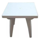 Mesa Cuadrada 75x75 Plastico Mascardi Reforzada Color Blanco