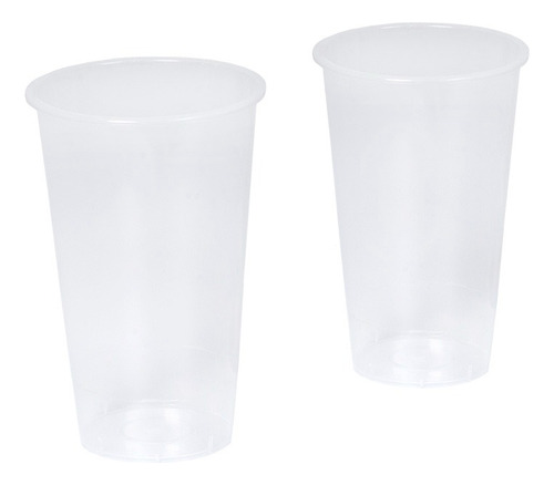 50 Vasos Reutilizable 500ml Plástico Colores Flour 