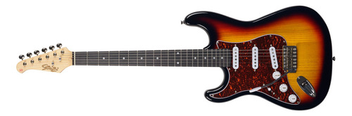 Guitarra Seizi Vintage Shinobi Sss Lefty Sunburst Orientação Da Mão Canhoto