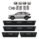 Kit Soleira Protetor Porta E Bico Roda Vw Nivus Tsi 2021