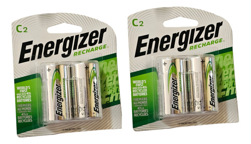 Pila Recargable C Energizer Pack Con 4 U