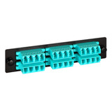 Panel Adaptador Icc 6-quad Lc 24f Aqua 10g Para Fibra Óptica