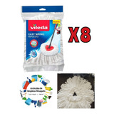 Repuesto De Mopa X 8 Unidades Vileda Easy Wring Original