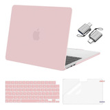 Hard Case Macbook Air 13.6 + Protector De Pantalla Rosa