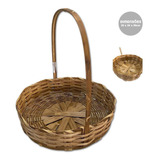 Cesta Vime Fraldeira Redonda Bambu 25cm