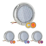 Plafon 39 Led Redondo 4 PuLG Giratorio Bicolor Plano Cromo