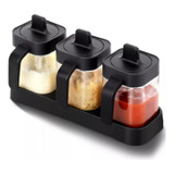 Set De 3 Especieros Condimentos Frascos Cocina Organizador