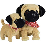 Pug Daddy & Pug Puppy  Perros De Peluche Electr