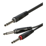 Cable De Plug 6.3mm Estéreo A 2 Plug 6.3mm Mono Roxtone