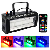 Strobo Rgb 60w Canhão Refletor Com Controle 3 Leds 110v/220v