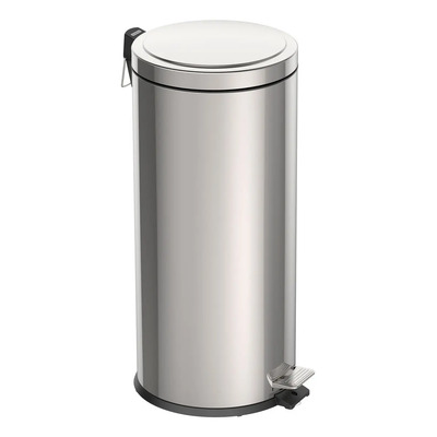 Basurero De Acero Con Pedal Y Balde 30 L Tramontina Brasil