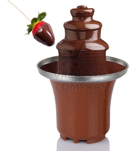 Mini Fuente De Chocolate Fundido Tres Pisos Bombón Frutas 
