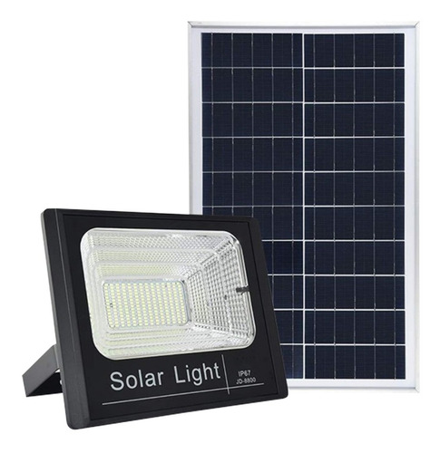 Reflector Led 100w + Panel Solar Ip65 6500k + Control Remoto