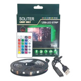 Tira Led Rgb 5050 A Usb De 2mts Con Control Remoto, La Mejor