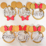 Esferas De Mickey Y Minnie Mouse Personalizadas- 8 Pz 