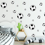 Adesivo De Parede Bolas De Futebol Decoração Quarto Sala