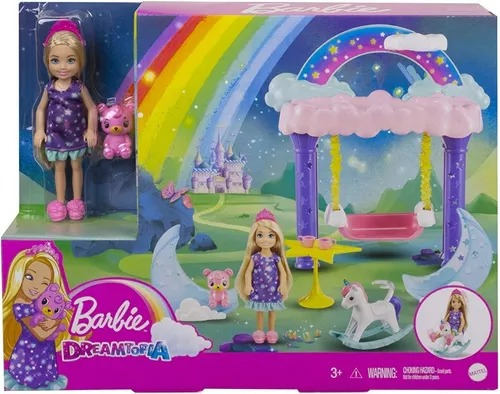 Muñeca Barbie Chelsea Set De Juego Columpio Mattel 