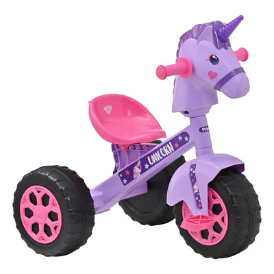 Triciclo Prinsel Trax Unicornio Luces Sonido Color Morado | Envío gratis