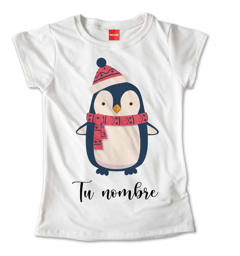 Playera Navidad Con Nombre Ropa Navideña Niña Niño Mujer