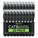 Cable Ethernet Cat 6 10 Ft (20-pack) - Negro 10 Pies