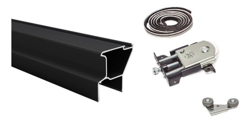 Kit Puerta Adicional Negro 2,6mt Aluminio Greenway Placar