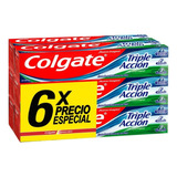 Pasta De Dientes Colgate Triple Acción 50gr Pack 6 Unidades