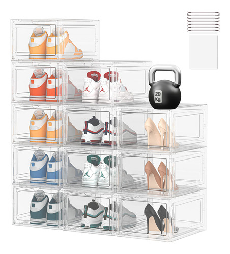 Cajas Organizadoras Zapatos Apilables Almacenaje 12 Piezas